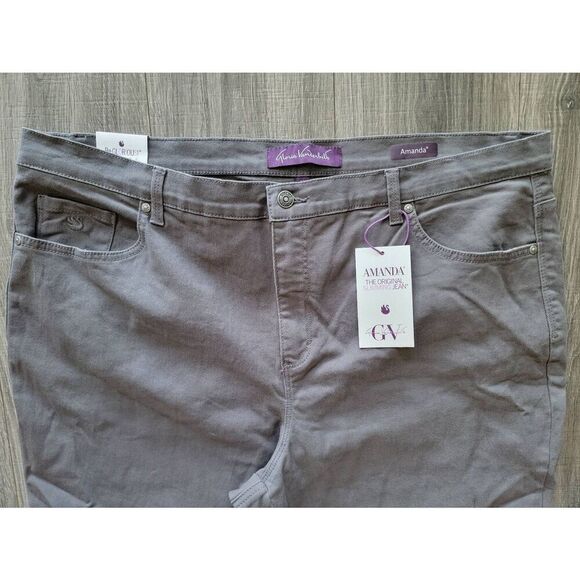 Gloria van der Bilt AMANDA jeans Flint Grey 20W Avarage Tapered Leg NWT - Picture 2 of 4